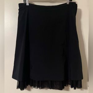 Short black skirt with underskirt INC Size 14